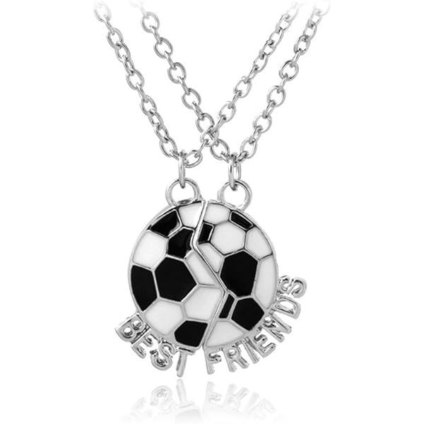 Amazon.com: Mandy Xia BEST FRIENDS Necklace Soccer Football Panda